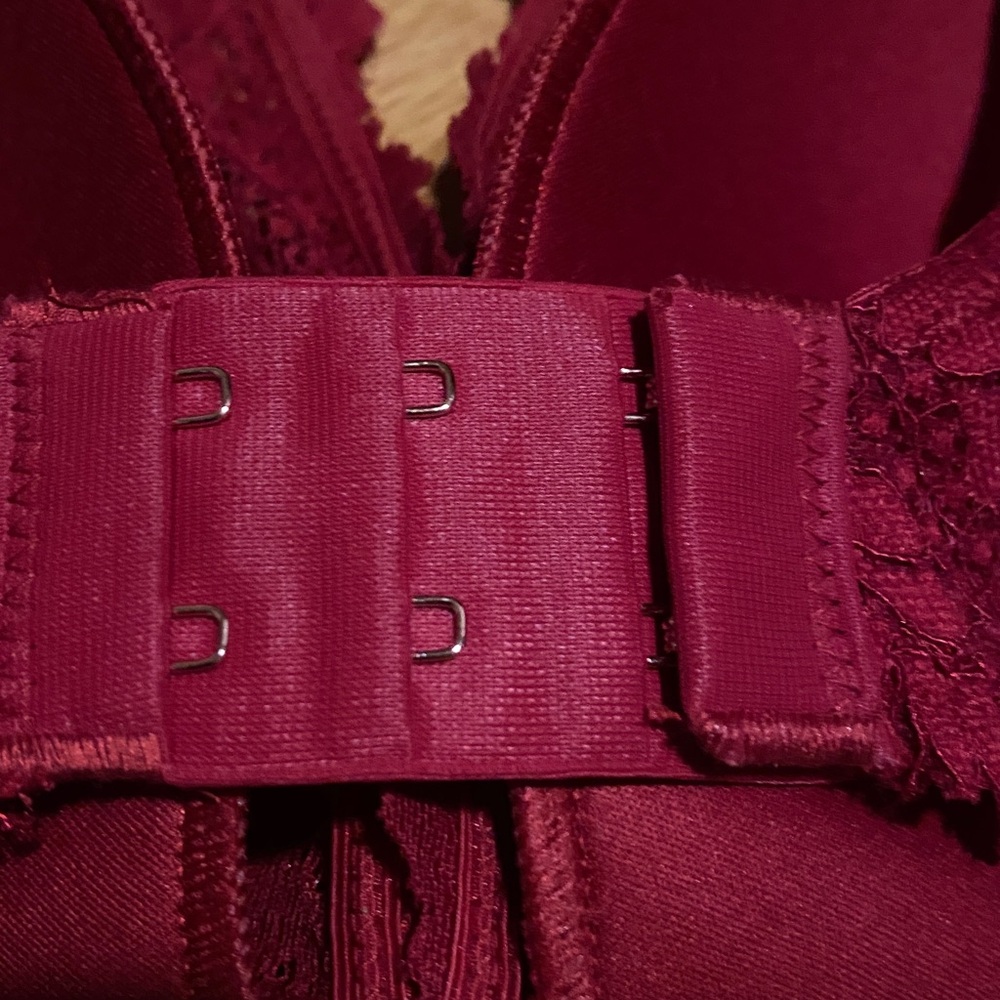 NEVER WORN NWOT Le Mystere Lace Plunge Bra in Red - Picture 6 of 8